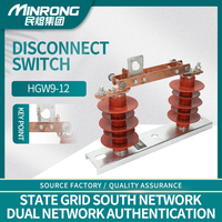 Interrupteur de déconnexion haute tension extérieur Minrong 12kV 200A avec isolateur composite pour la distribution d'énergie