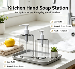 200ml PETG Plastic Lotion Bottle Thick Wall Oblate Shampoo <strong>Container</strong> With Lotion Pump Dispenser Wholesale Factory Direct Supply - Product Image 4