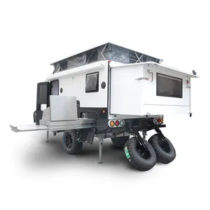 Caravana híbrida todoterreno, oferta de acampada y caravana Pop Top con ducha y inodoro