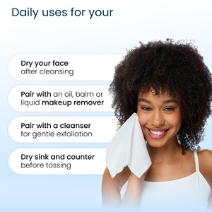 OEM Customization <b>Biodegradable</b> Compressed Disposable Solid Color Soft Facial Large Nonwoven Dry Face Antimicrobial Home - Product Image 3