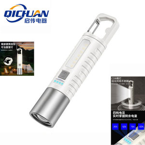 Led <b>Flashlight</b> 18650 <b>Rechargeable</b> Zoom Outdoor Camping With Hook White Light - Product Image 3