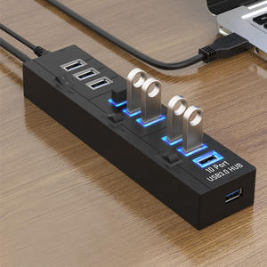 <span class=keywords><strong>Hub</strong></span> USB3.0 actif 10ports 5Gbps avec prise en charge de l'interrupteur marche/arrêt Alimentation 2A - Product Image 6