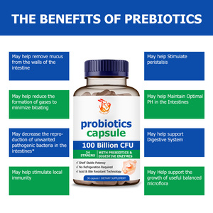 Capsules de probiotiques à marque privée pour femmes avec complexe de fruits et légumes et complexe d'enzymes digestives, peuvent aider à réduire les ballonnements et les gaz - Product Image 3