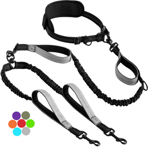 S'JOY guinzaglio per cani a doppia fascia a 360 gradi manici imbottiti a nastro corda in Nylon lega di zinco-stile Sport resistente - Product Image 6