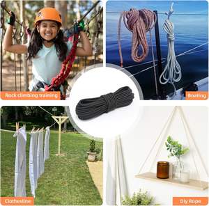 Cuerda de Nailon Negra, Cuerda de Poliéster Resistente para Camping, Senderismo, Tendedero, Atar, Asta de Bandera, Uso Marino, Columpio al Aire Libre - Product Image 4