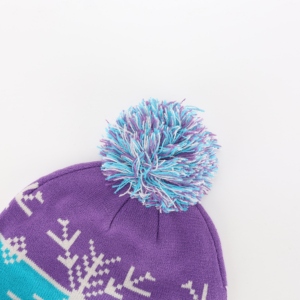 Wholesale Custom High Quality Unisex Acrylic Cap Dyed Woven Label Knitted Gorras Winter Ski Hat <strong>Pom</strong> <strong>Pom</strong> OEM <strong>Beanie</strong> - Product Image 3
