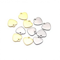 Accessoires en acier inoxydable : Plaque de finition, petit pendentif, cœur de pêche, étoile à cinq branches, nœud, couronne – Plusieurs options, non usiné par CNC
