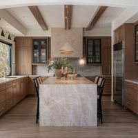 Set Kabinet Dapur Modular Modern Slim Shaker Berbahan Kayu Solid White Oak Mewah dengan Penyimpanan