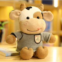 Peluche de Vaca de Dibujos Animados de 31 cm, se Puede Agregar Logotipo, Juguete de Peluche Kawaii para Niños, Regalo de Granja, Regalo Promocional Gratis, Regalo de Cumpleaños