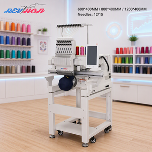 Máquina de Bordar Automática de Una Cabeza REVHON con Opciones de 12/15 Agujas y Área de Trabajo de 600 x 400 mm - Product Image 1