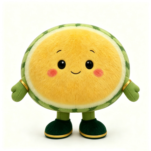 Peluche de sandía amarilla personalizado, peluche de sandía con pulpa amarilla, muñeco de peluche de fruta, peluche de sandía - Product Image 3