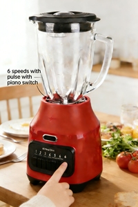 <span class=keywords><strong>Licuadora</strong></span> <span class=keywords><strong>de</strong></span> Mano Eléctrica <span class=keywords><strong>de</strong></span> Alta Potencia con Control <span class=keywords><strong>de</strong></span> Botón, Jarra <span class=keywords><strong>de</strong></span> Vidrio <span class=keywords><strong>de</strong></span> 1.5L <span class=keywords><strong>de</strong></span> Capacidad, 6 Velocidades para Uso Doméstico y en Hoteles - Product Image 2