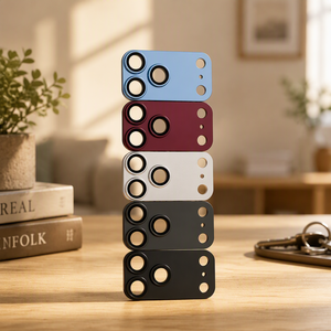 Protector de lente de cámara de aluminio mate personalizado OEM para iPhone 18 Pro Max, cristal 9H, protección total, película antihuellas. - Product Image 4
