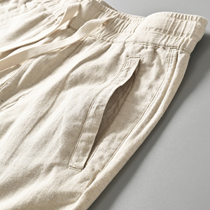 <span class=keywords><strong>Pantaloni</strong></span> all'ingrosso da uomo in cotone e <span class=keywords><strong>lino</strong></span> Casual da jogging da uomo - Product Image 4