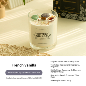 Velas Aromáticas de Cera de Soja Hechas a Mano con Cristales, Mecha de Madera y Flores Secas de Colores para el Hogar, Venta al Por Mayor de Fábrica - Product Image 2