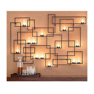 Wrought Iron <b>Wall</b> <b>Candle</b> <b>Holder</b> <b>Wall</b> Decor Home Metal Handmade <b>Wall</b> Sconce Cubic Votive Tea Light <b>Candle</b> <b>Holder</b> with Good Quali - Product Image 2