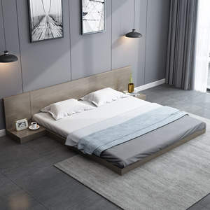 Bilido Wabi-Sabi Cama baja de madera Cama de piso simple LOFT para apartamento o habitación de hotel Habitación estándar Directo de fábrica - Product Image 1