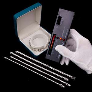 Pulsera de cadena de tenis para hombre al por mayor, estilo hip hop moderno con diamantes de moissanita VVS1 de 2-6mm y plata 925, joyería unisex. - Product Image 3