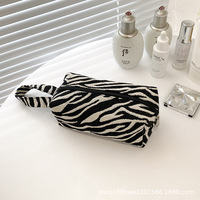 Sac de maquillage en toile léopard, sac de rangement multifonctionnel de grande capacité avec fermeture à glissière, sac à main de voyage, étui à stylos