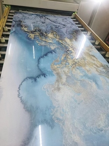 Yüksek parlak UV kaplı mermer 600*1200mm PVC mermer plastik mermer levha PVC 3mm UV paneli - Product Image 3