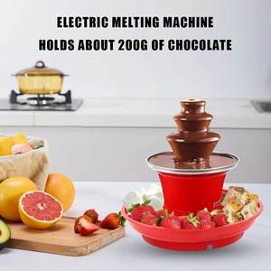 Máquina de Cascada de Chocolate de 3 Niveles, Torre de Chocolate Fundido Automática Hecha a Mano con Bandeja para Servir Frutas/Nueces/Dulces - Product Image 4