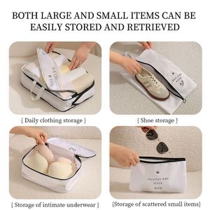 New Style <b>Compressed</b> Packing Cubes Travel Storage <b>Bag</b> Packing Cubes Travel Organizer Set for Packaging Clothing and Underwear - Product Image 5