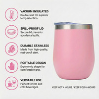 Gobelets personnalisés de 12 oz pour mariage, bouteilles d'eau en acier inoxydable, gobelets isothermes, vente en gros pour cadeaux, Saint-Valentin
