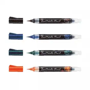 New Brush Pen available in 8 shimmering metallic colours,