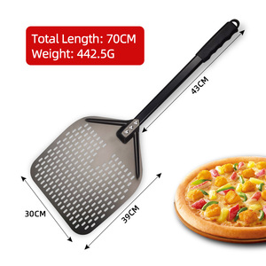 Herramientas <span class=keywords><strong>para</strong></span> <span class=keywords><strong>hornear</strong></span> Pizza, <span class=keywords><strong>pala</strong></span> cuadrada de Metal de aluminio oxidado <span class=keywords><strong>para</strong></span> Pizza, <span class=keywords><strong>pala</strong></span> de transferencia de <span class=keywords><strong>pan</strong></span> perforada <span class=keywords><strong>para</strong></span> Pizza de 12 pulgadas - Product Image 4