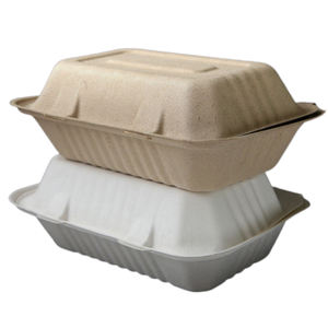 Kostenlose Proben Kompost ierbare Lebensmittel zum Mitnehmen Einweg-Zuckerrohr-Bagasse-Zellstoff zum Mitnehmen Lebensmittel-Brotdose - Product Image 2