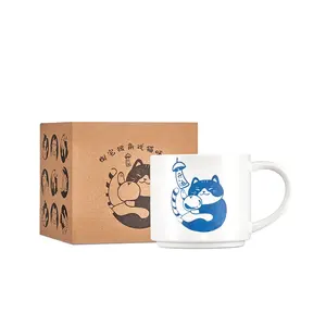 Caneca criativa 3d de escritório do gato, gatinhos