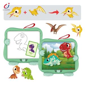 Chengji 2 In 1 Puzzel Speelgoed Dinosaurus Tekenen Magnetisch Bord Spelen Kinderen Plastic Magnetische Creativiteit Tekentafel Voor Kinderen - Product Image 3