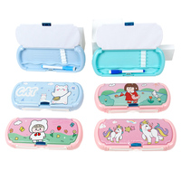 Boîte à crayons multifonctionnelle de grande capacité avec tableau blanc magnétique et marqueur effaçable pour enfants
