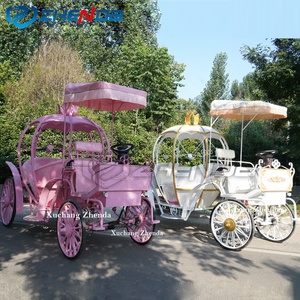 Élégante carrosse électrique rose en forme de citrouille, véhicule de luxe pour mariages, visites touristiques, cérémonies de mariage, parcs à thème et séances photo - Product Image 5