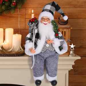 Vente en gros de poupées de Noël de luxe 12 pouces Cadeaux de Noël Ornements Maison Fête de vacances Décoration de fenêtre - Product Image 6