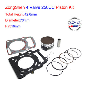 70mm 16mm 4 Soupapes <span class=keywords><strong>250</strong></span> 250CC Kit de segments De Piston pour ZongShen CB250 xmotos <span class=keywords><strong>apollo</strong></span> KAYO BSE Saleté Fosse Vélo Pièces - Product Image 2