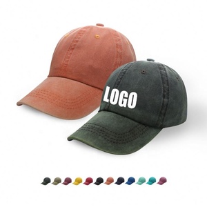 High Quality 6 Panel Black Custom Logo Casual Curved Brim Men's Vintage Cap 100% Cotton Metal Buckle - Product Image 1