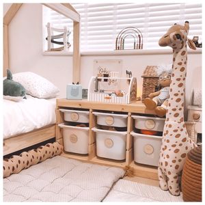 Étiquettes de rangement en bois pour décor pour pépinière, avec illustration, signes de jouets pour salle de jeux - Product Image 4