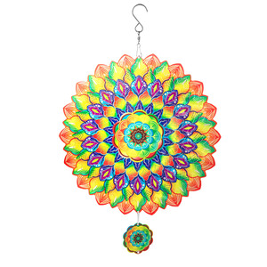 Novedad para Navidad: Molinillos de Viento Metálicos con Diseño de Mandala para Decoración de Jardín y Patio, Adornos Decorativos 3D con Cuerda - Product Image 4