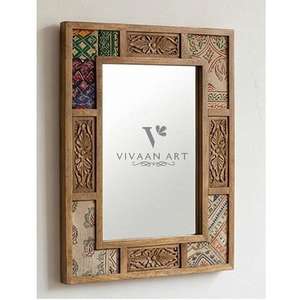 Espejo de Pared de Madera Art Deco Hecho a Mano de Lujo, Espejo Decorativo Ligero y Ecológico VIVAAN ART CRAFT, Grosor Personalizado para - Product Image 2