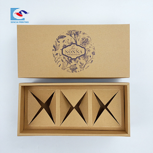 Bao Bì Giấy Kraft Tái Chế Tùy Chỉnh SENCAI Hộp Quà Tặng Hũ Mứt Với 3 Ngăn Có Thể Tái Chế 20191227004 Mẫu Miễn Phí Chấp Nhận Thực Phẩm - Product Image 2