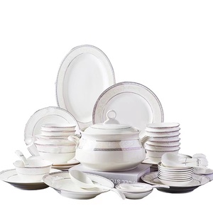 Jingdezhen-Juego de vajilla de cerámica para el hogar, conjunto de cuencos y platos de cerámica para el hogar, vajilla pequeña de moda, regalo, 58 piezas - Product Image 1