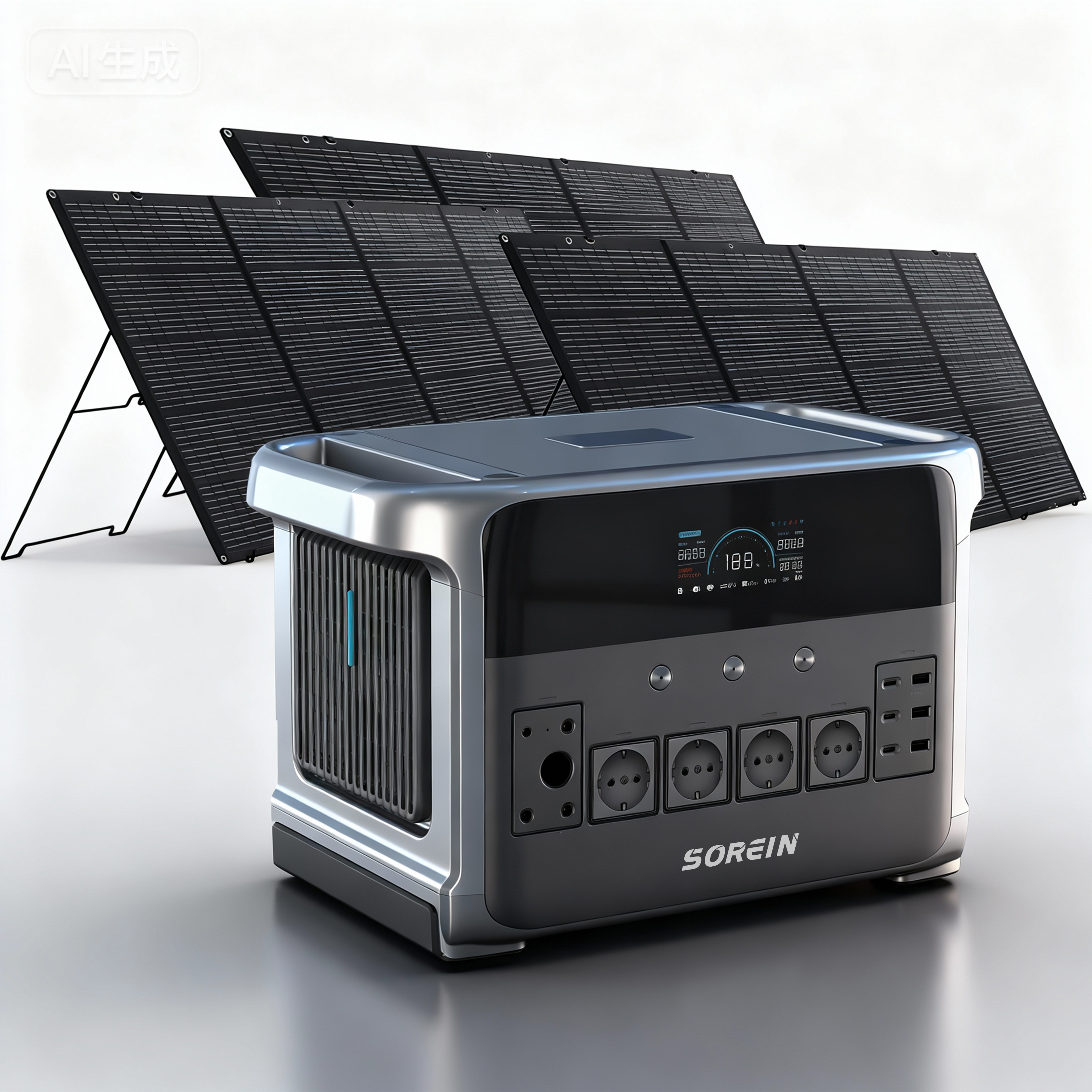 Sorein Portable <strong>Solar</strong> Power Station 3000W <strong>2000W</strong> 1000W 600W 110V 220V AC Output <strong>Solar</strong> <strong>Generator</strong> With LiFePO4 Battery