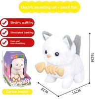 Jouets en peluche animaux mignons vente en gros de jouets en peluche électroniques réalistes de simulation interactive chat chien lapin pour bébés