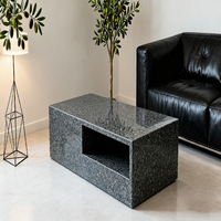 Pierre naturelle pour dalle de granit noir, table basse moderne et durable pour salles à manger et salons