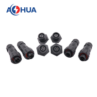 Connecteur Électrique Étanche IP68 3 Broches 10A Mâle-Femelle à Souder pour Boîtier de Jonction