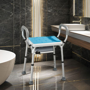 Chaise de sécurité de salle de bain en alliage d'aluminium léger, réglable en hauteur sur 6 niveaux, <span class=keywords><strong>tabouret</strong></span> de <span class=keywords><strong>douche</strong></span> antidérapant <span class=keywords><strong>pour</strong></span> personnes âgées, femmes enceintes et personnes handicapées - Product Image 6