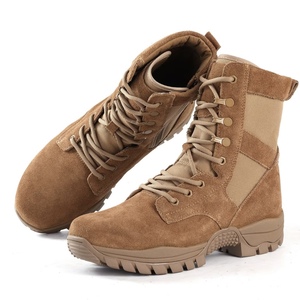 Bottes tactiques de combat pour hommes, légères et résistantes à l'usure, avec fermeture éclair latérale, pour la randonnée en extérieur, couleur sable, modèle Chili, vente en gros - Product Image 4