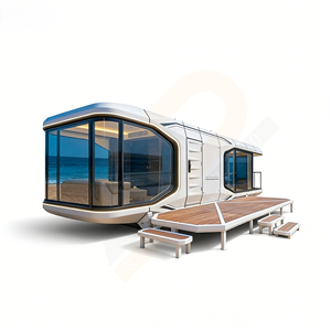 Raumkapsel-Haus Luxuriöse Modulare Vorgefertigte Sandwich-Panel-<span class=keywords><strong>Villa</strong></span> Wohnanlage Wasserbeständig Solar Leichtgewichtig Umweltfreundlich - Product Image 4