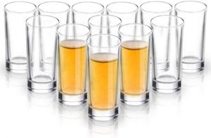 Lot de 12 verres à shot transparents à base épaisse, ensemble de verres hauts de 2 oz pour whisky, tequila, vodka - Product Image 6